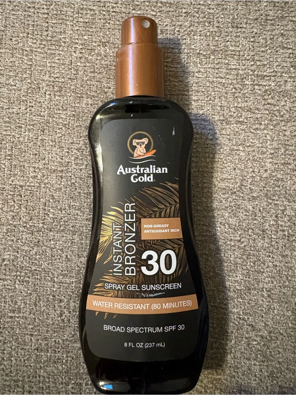 Australian Gold Instant Bronzer SPF 30 Spray Gel Sunscreen